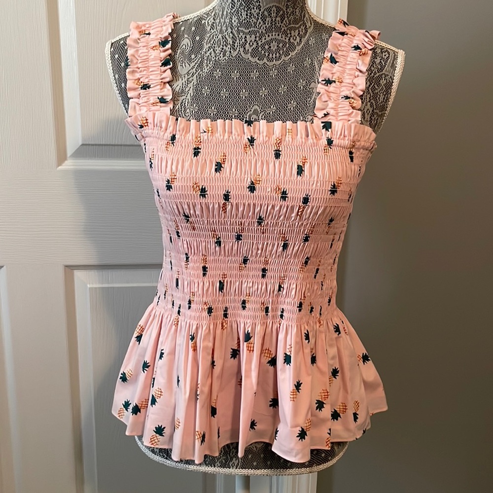 Kate Spade Pineapple Smock Shirt NWT